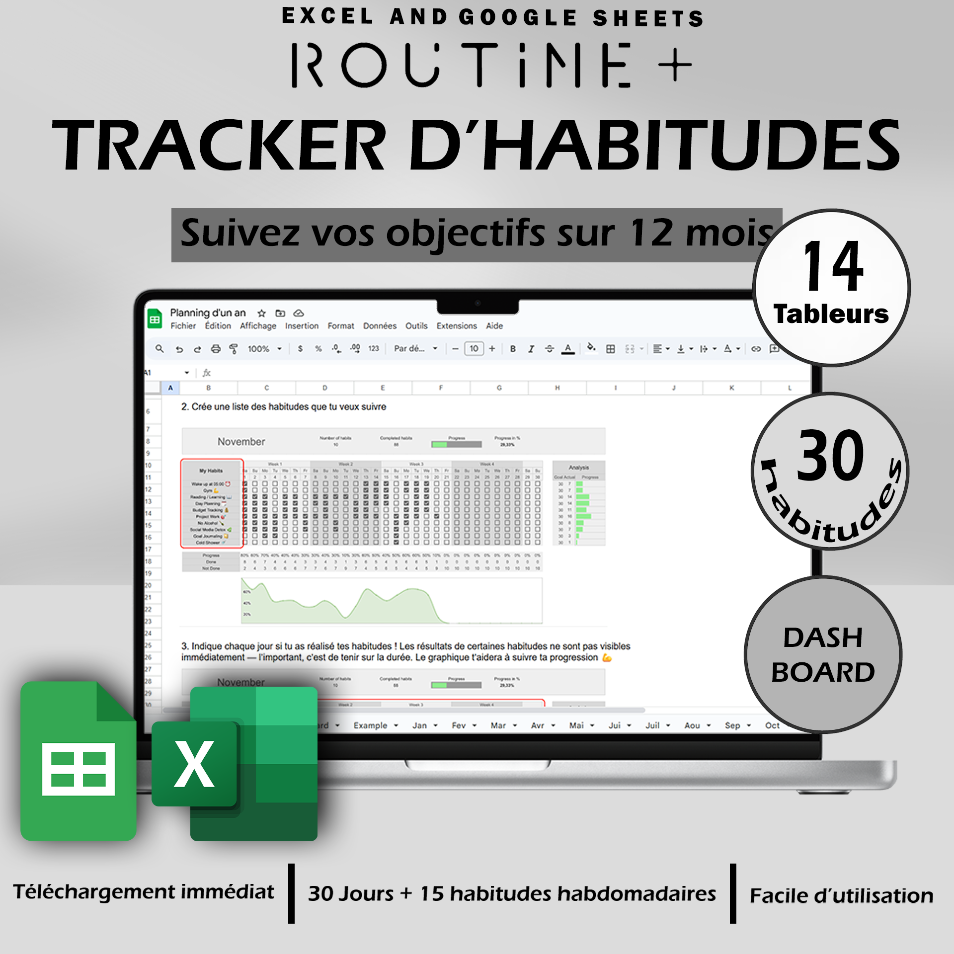 Tracker d'aide d'économie sur 52 semaines